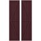 Ekena Millwork Americraft 4-Board Wood 2 Equal Panel Frmd Board-n-Batten Shutters w/Dbl Z-Bar, ARW102BF414X74WRH, PR ARW102BF414X74WRH - alternate 1